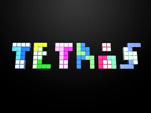 multicolored Tetris logo, Tetris, video games