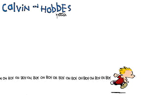 Calvin and Hobbes digital wallpaper, Calvin and Hobbes