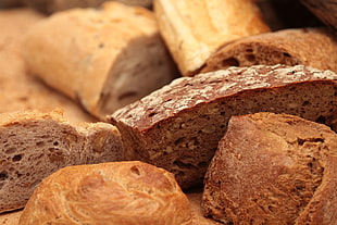 close up photo of breads HD wallpaper