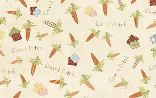 close-up photo of Carrot Patch textile