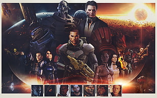 computer game wallpaper, Mass Effect, Commander Shepard HD wallpaper