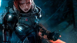 game character, Mass Effect, Commander Shepard, video games HD wallpaper