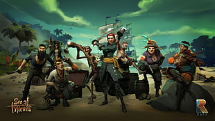 Sea of Thieves illustration, video games, pirates, Sea of Thieves, ship