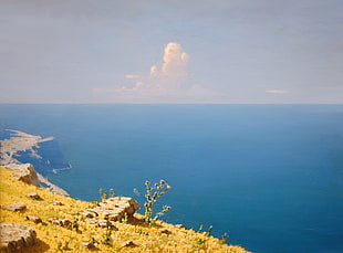 blue ocean, classic art, classical art, Arkhip Kuindzhi, sea HD wallpaper