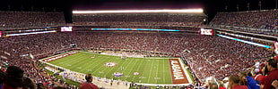 Alabama Crimson Tide football stadium, American football, multiple display, crowds, stadium HD wallpaper