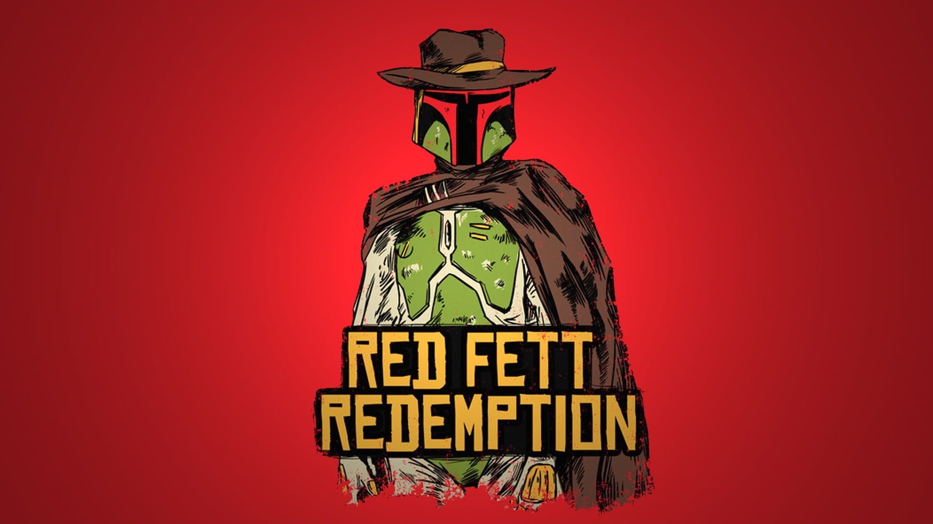 Red Fett Redemption Digital Wallpaper Star Wars Boba Fett