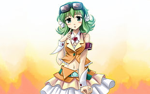 female green haired anime character