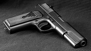 gray semi-automatic pistol