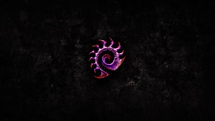 purple logo, Zerg, StarCraft, swarm, digital art