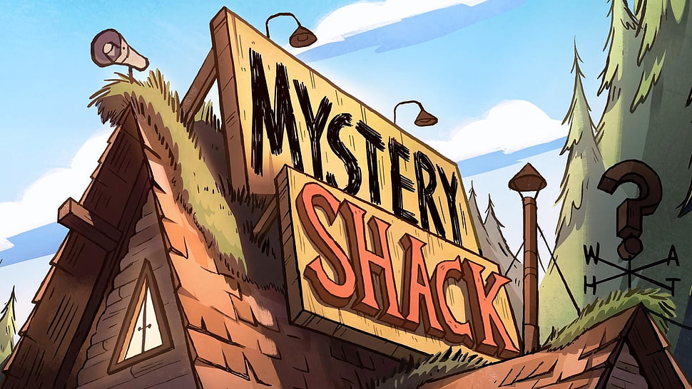 brown and white wooden board, Gravity Falls, artwork HD wallpaper