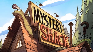 brown and white wooden board, Gravity Falls, artwork