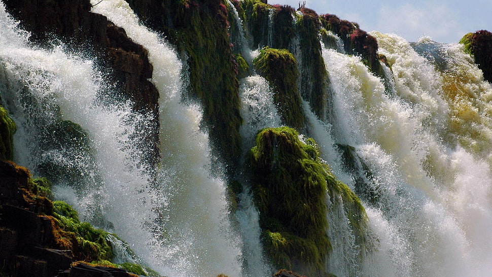 photo of waterfalls, waterfall, water, nature HD wallpaper