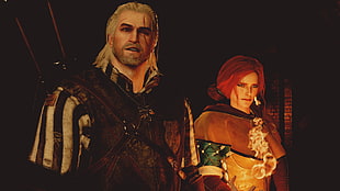 The Witcher 3D wallpaper, video games, The Witcher 3: Wild Hunt, Geralt of Rivia, Triss Merigold