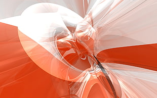 photo of white and orange wallpaper