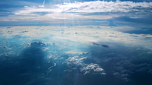 aerial photo of clouds