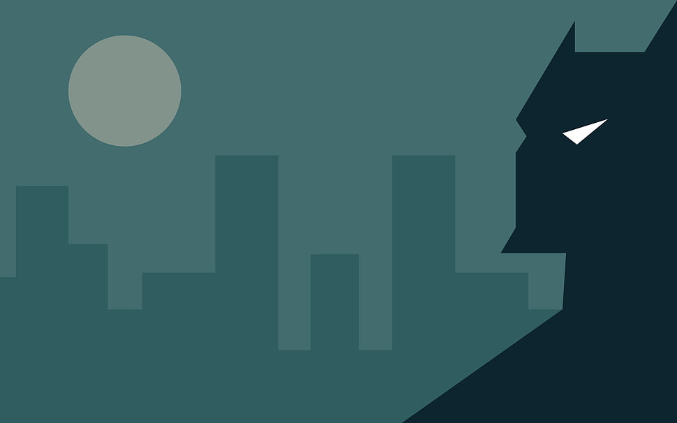 Batman digital wallpaper, minimalism, Batman HD wallpaper