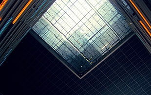 low angle photography of glass high rise building HD wallpaper