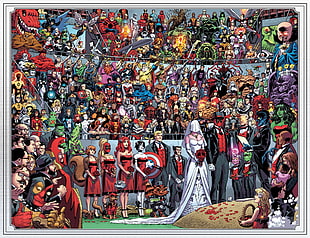 Deadpool, Spider-Man, Marvel Comics, marriage HD wallpaper