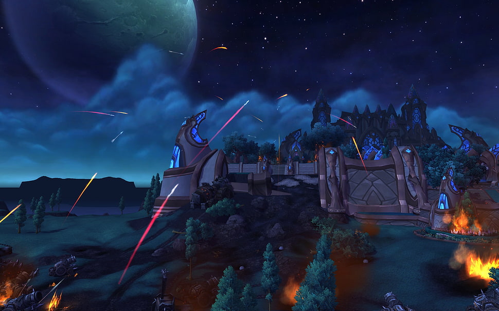 Castle cartoon illustration, World of Warcraft: Warlords of Draenor, video games, World of Warcraft HD wallpaper