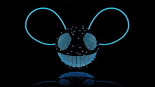 Mickey Mouse head reflection lamp, deadmau5, black, lights HD wallpaper