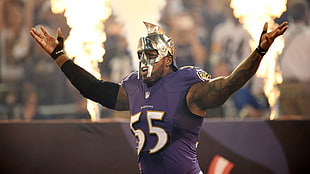 football player, Baltimore Ravens, Terrel Suggs, NFL HD wallpaper