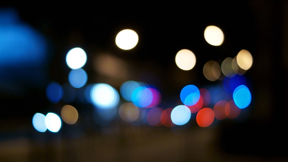 assorted colored lights lot, light trails, traffic lights, bokeh HD wallpaper