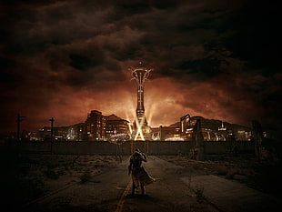 landscape photography of city, city, Fallout: New Vegas