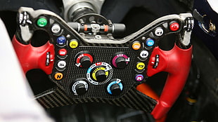 red and black control panel, Formula 1