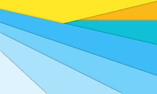 yellow, blue, and white abstract color illustration