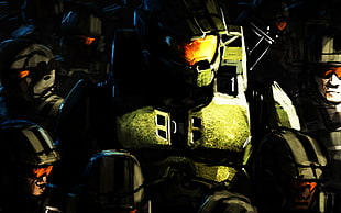 yellow and black snow blower, Halo, Master Chief, Xbox, video games
