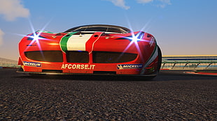 red and white sports car, car, video games, racing simulators, Assetto Corsa