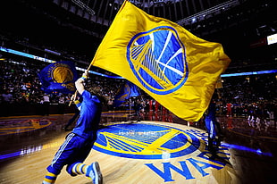Golden State Warriors flag, NBA, basketball, sports, Golden State Warriors HD wallpaper