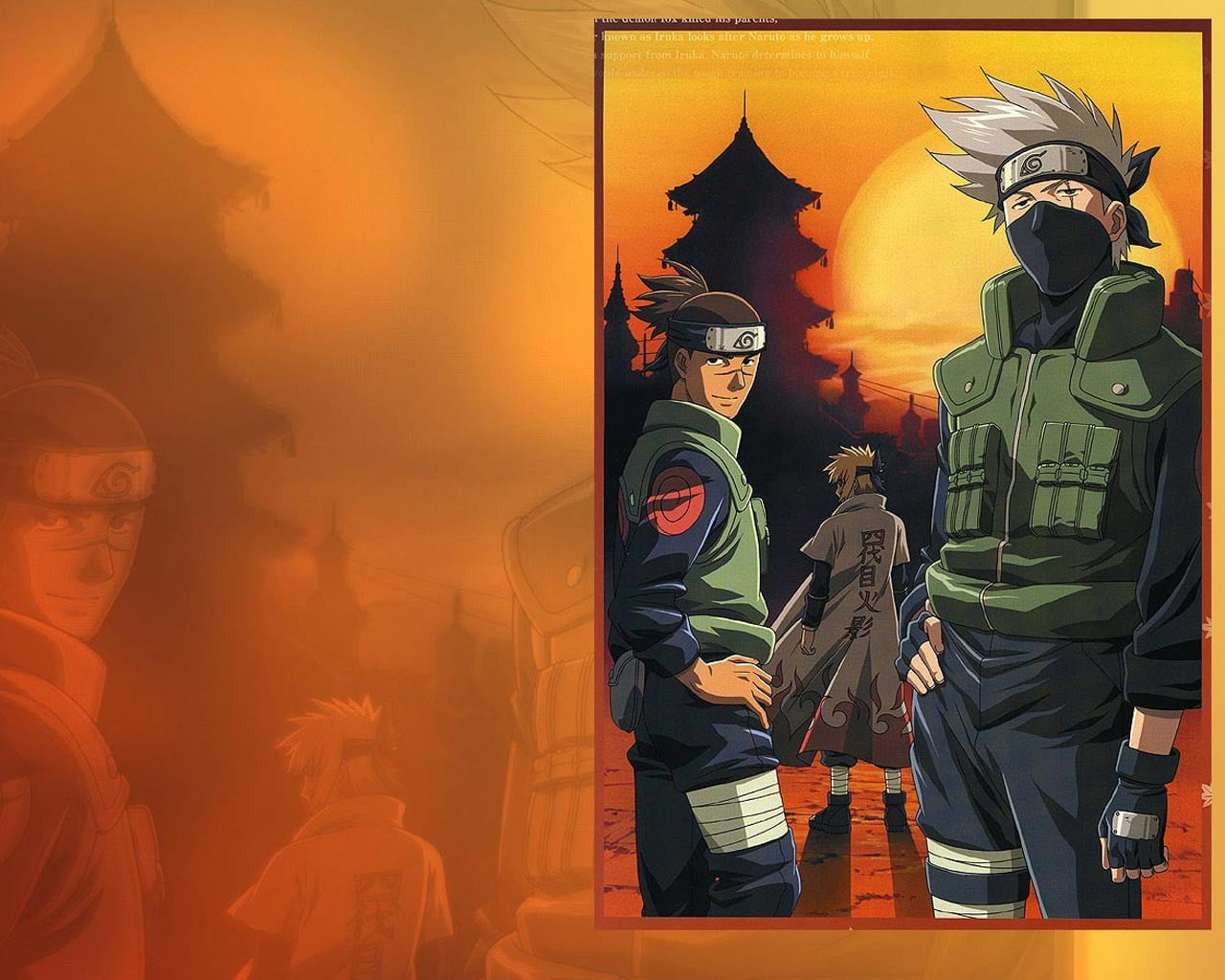 Naruto wallpaper, anime, Naruto Shippuuden, Hatake Kakashi, Namikaze Minato