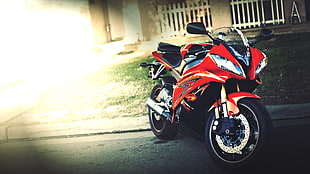 orange and black Honda CBR, motorcycle, Yamaha, Yamaha R6, I am Love moto HD wallpaper