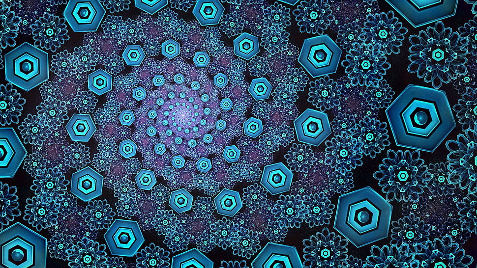 blue and black vortex wallpaper HD wallpaper