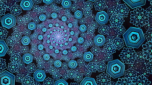 blue and black vortex wallpaper