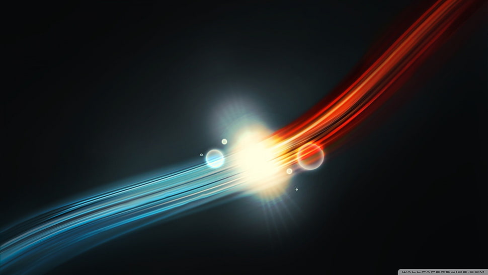 red and blue light, abstract HD wallpaper