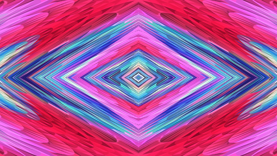 blue, red, and green abstract painting, abstract, pattern HD wallpaper