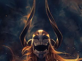 Ichigo Hollow form from Bleach illustration HD wallpaper