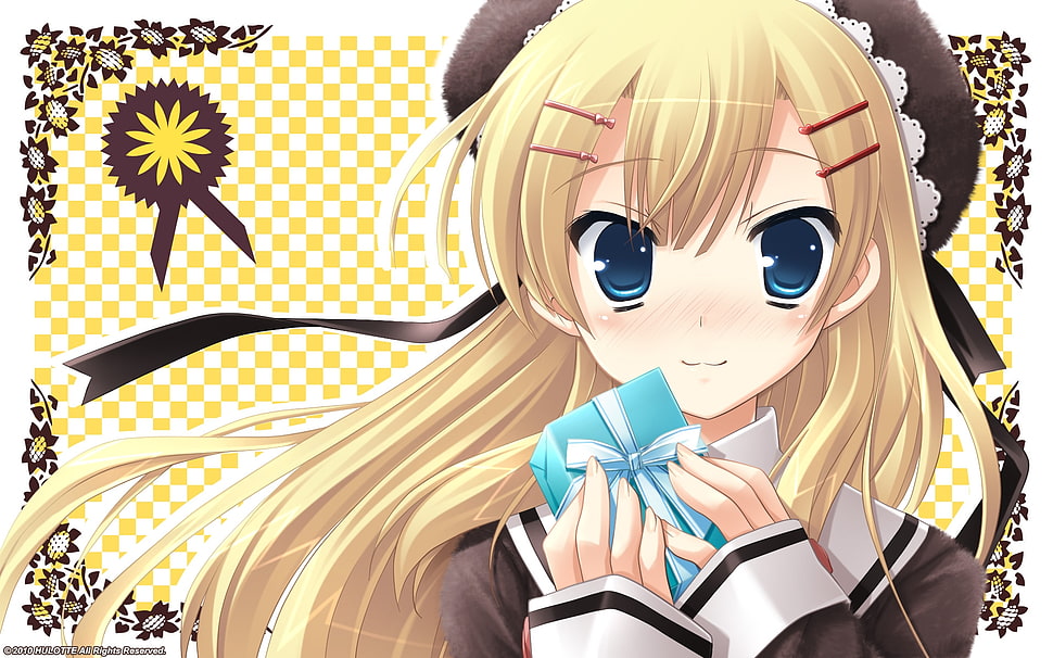 illustration of blonde-haired anime character HD wallpaper