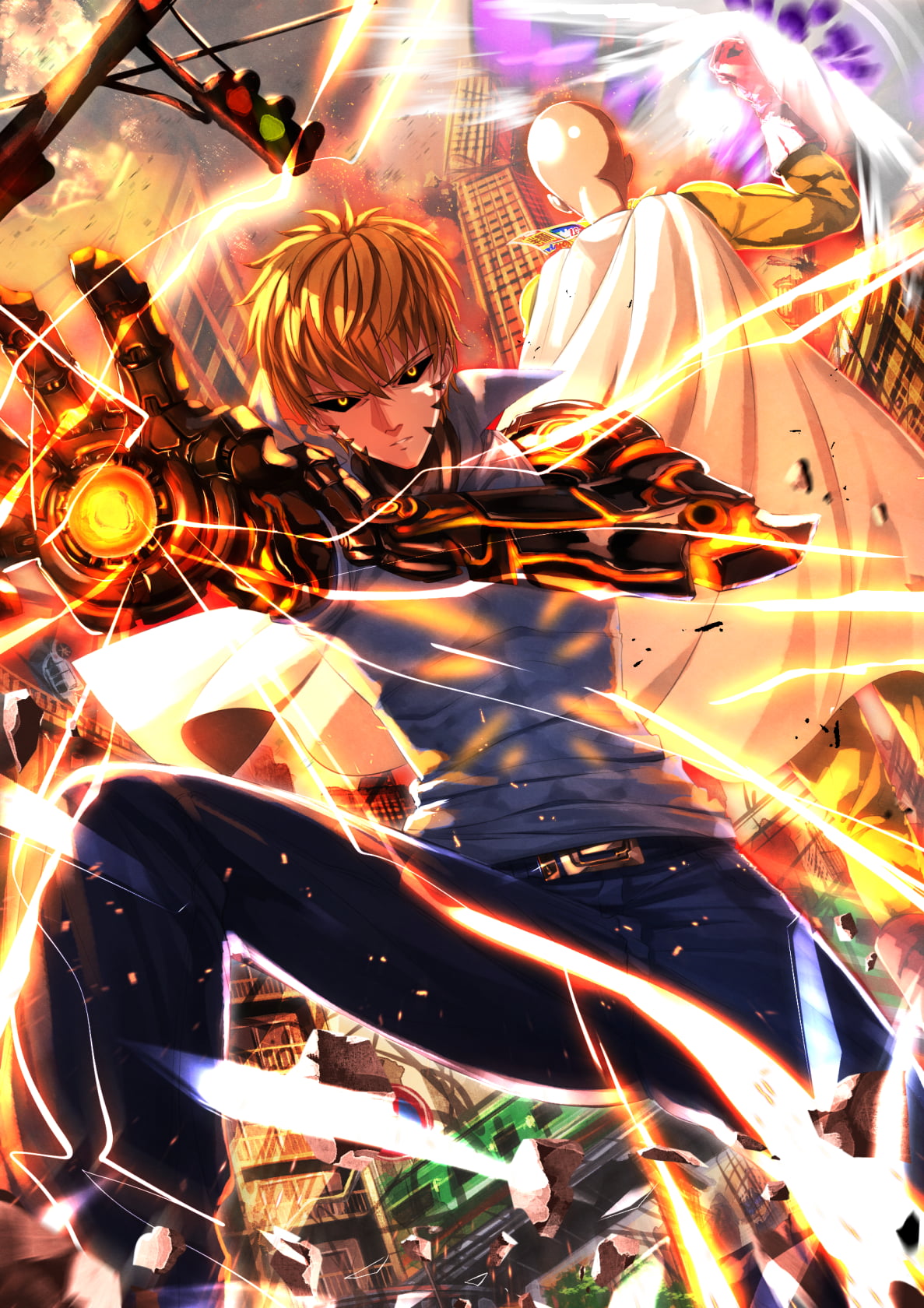 Saitama and Genus of One Punch Man, One-Punch Man, Genos