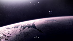 areal view of earth digital wallpaper, space, artwork, planet