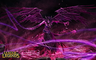 League of Legends demon character, magic, League of Legends, Morgana (League of Legends) HD wallpaper