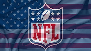 NFL logo on u.s. Flag background