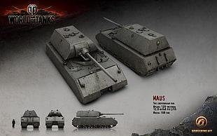 gray and black car amplifier, World of Tanks, tank, wargaming, Maus