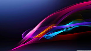 red, blue and pink digital wallpaper