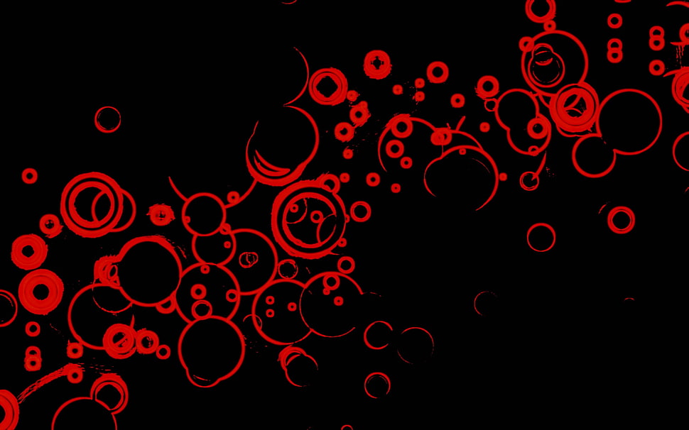 Circles,  White,  Red,  Patterns HD wallpaper