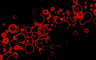 Circles,  White,  Red,  Patterns HD wallpaper