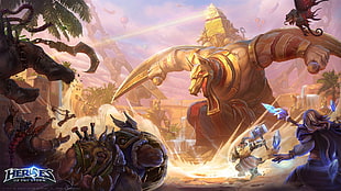 Heroes of The Storm illustration, Blizzard Entertainment, heroes of the storm, Sky Temple, The Lost Vikings