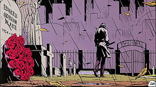 Watchmen, DC Comics, Rorschach, graveyards HD wallpaper